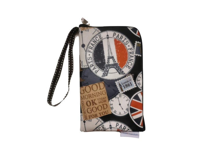 Tainada Women Universal Phone Wristlet Wallet Pouch, Dual Slots Zipper Purse Carry Case Bag for iPhone 15/14, 15/14 Pro Max, 15 Plus; Samsung S24+, S23 FE, A25, A54, Z Fold5 (European Theme) - Image 1